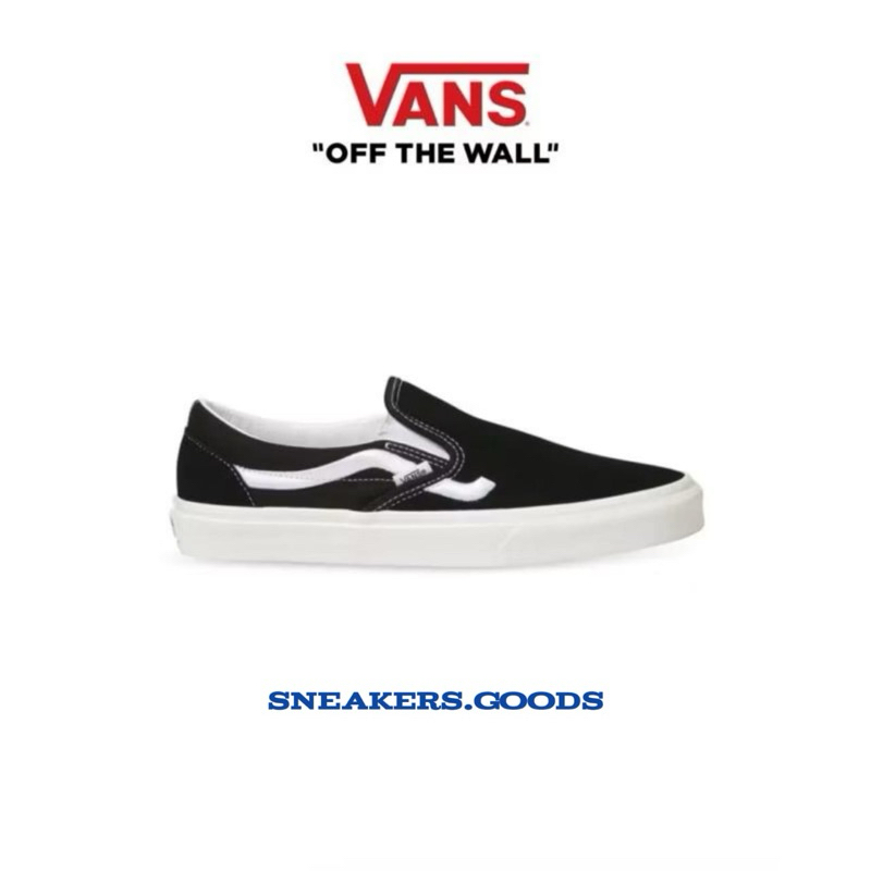 Vans Slip On Side Stripe Black White Original