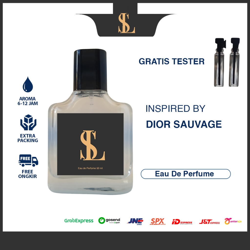 SL  PARFUM PRIA | TAHAN LAMA | WANGI 24 JAM  | TERWANGI INSPIRED BY DIOR SAUVEG
