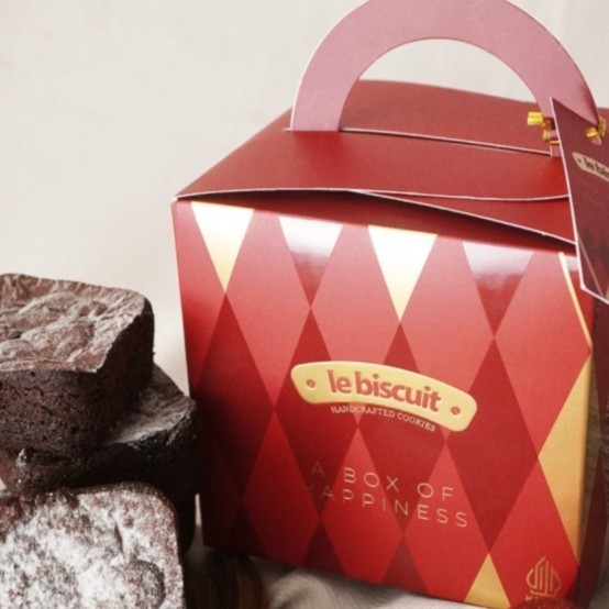 

le biscuit - Imlek & Valentine Hampers - 5 pcs Fudgy Brownies