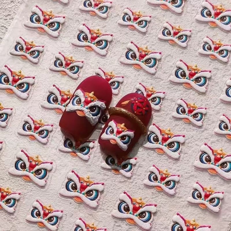 stiker kuku imlek 2025 ,stiker kuku balong sai , stiker kuku 4D , stiker kuku ular , stiker kuku tim