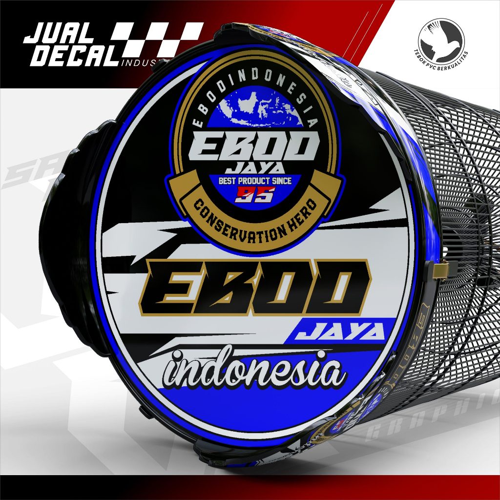 Stiker Sangkar Murai Variasi EBOD  INDONESIA Decal Tebok Burung No 1 No 2 No 3