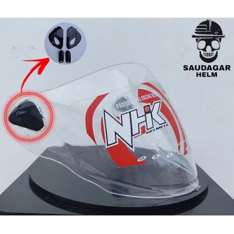 COVER SIDE KACA HELM NHK R6 ORIGINAL/INER VISOR HELM NHK R6PENUTUP VISOR NHK R6 ORIGINAL/CANTOLAN VI