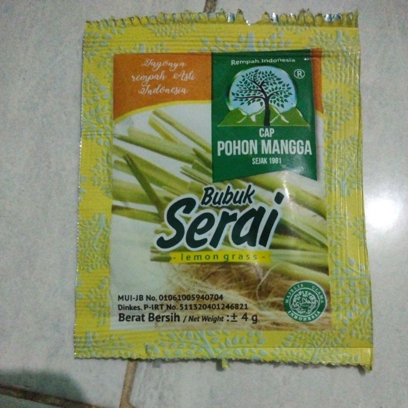 

Cap Pohon Mangga Bubuk Serai