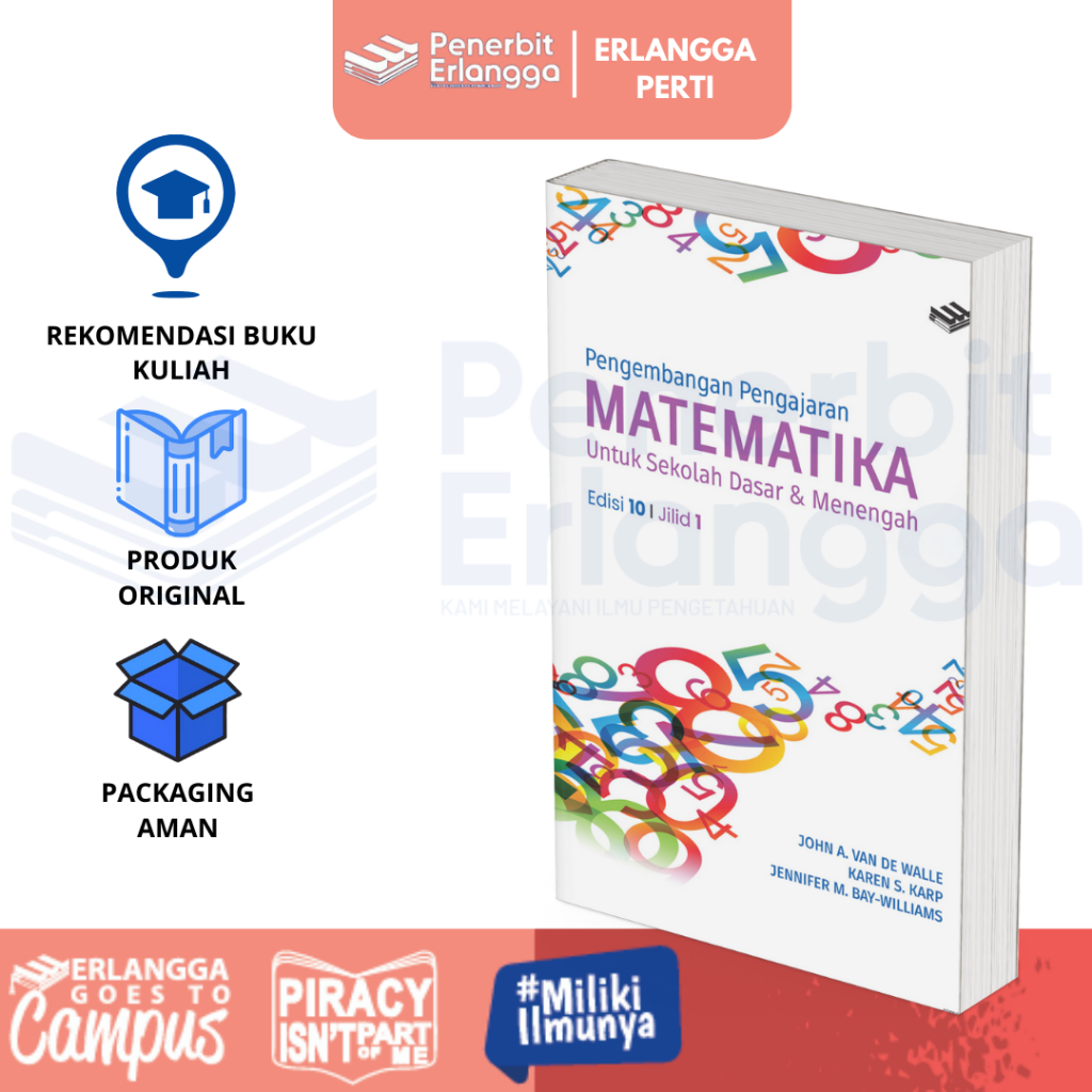 [Erlangga] Buku Referensi Mahasiswa:     Pengembangan Pengajaran Matematika Edisi 10 Jilid1- Buku Ku