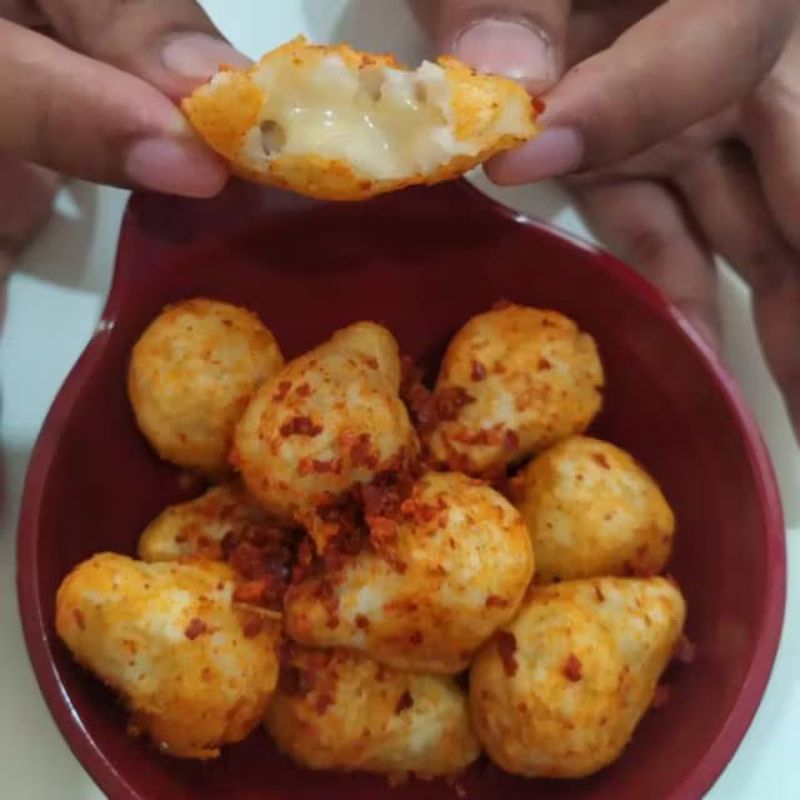 

Cimol Isi 20+ Bumbu | Cimol Frozen Food kemasan Vacum