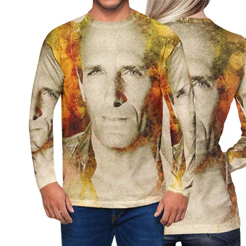 Kaos Michael Bolton Tshirt Tangan Panjang Fullprint Unisex Casual Bahan Polyester Jersey New Premium
