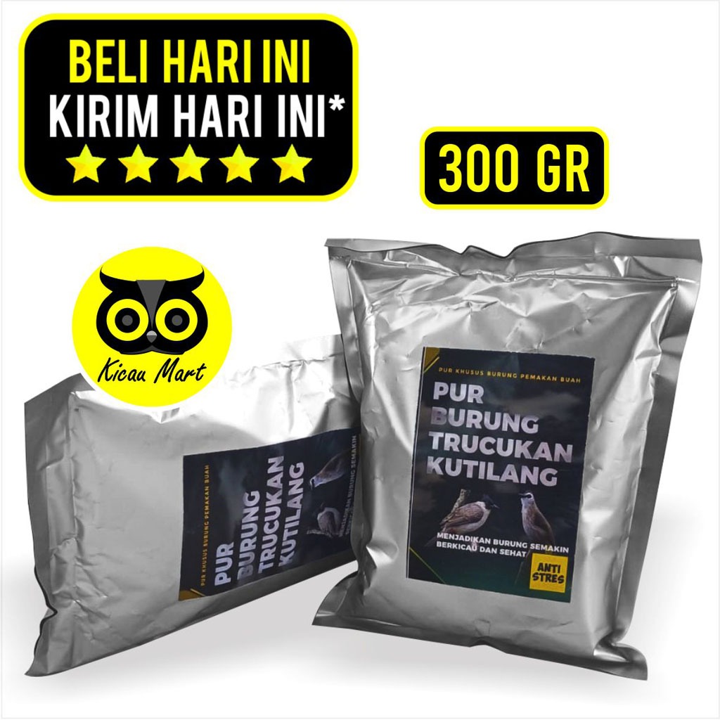 KICAU MART Pur Burung Trucukan Kutilang Makanan Harian Lomba Burung Anti Stress Pur Voer Pakan Pengg