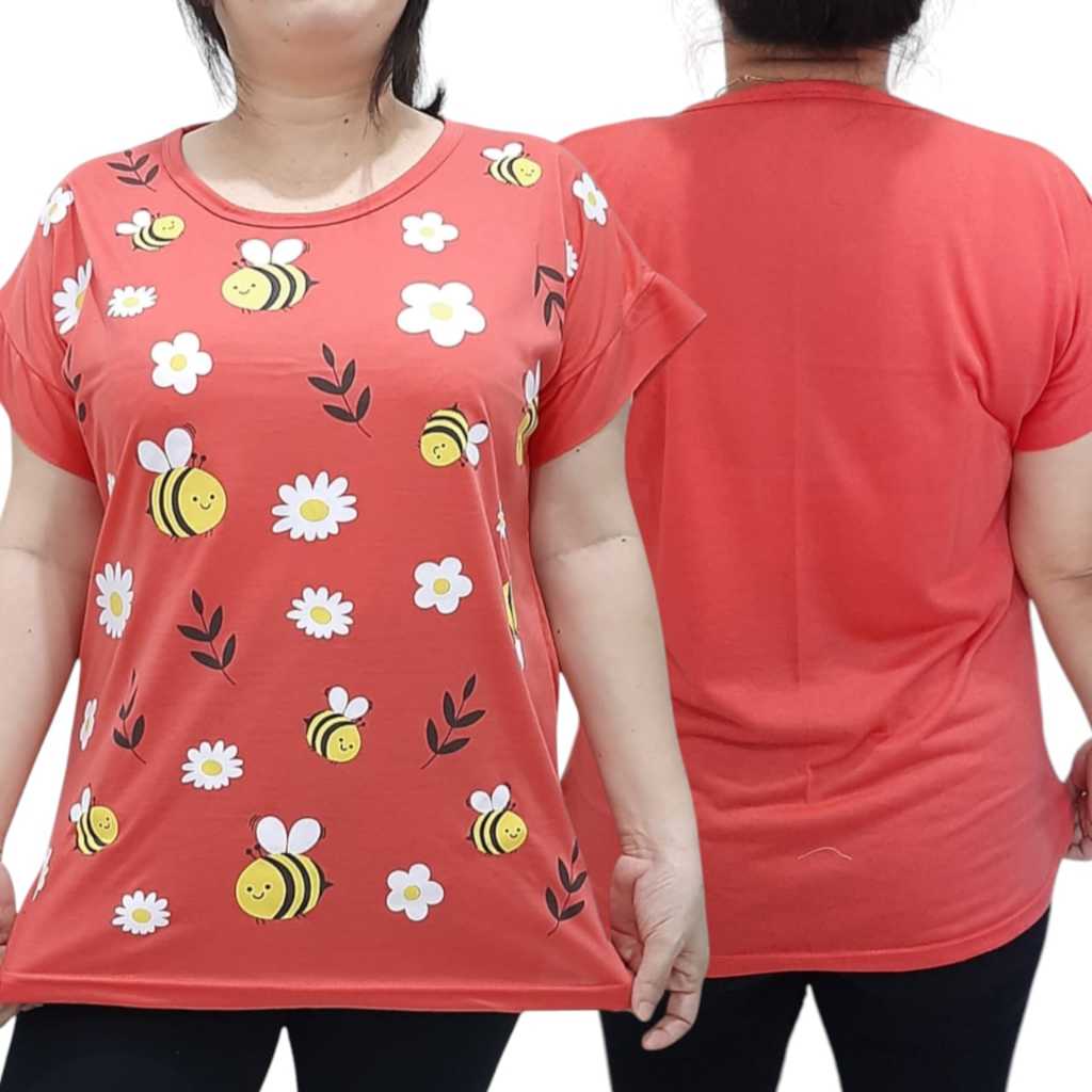 darakeinarra- KAOS OVERSIZE WANITA DEWASA JUMBO ATASAN BASIC LENGAN PENDEK BAHAN ADEM NYAMAN DIPAKE 
