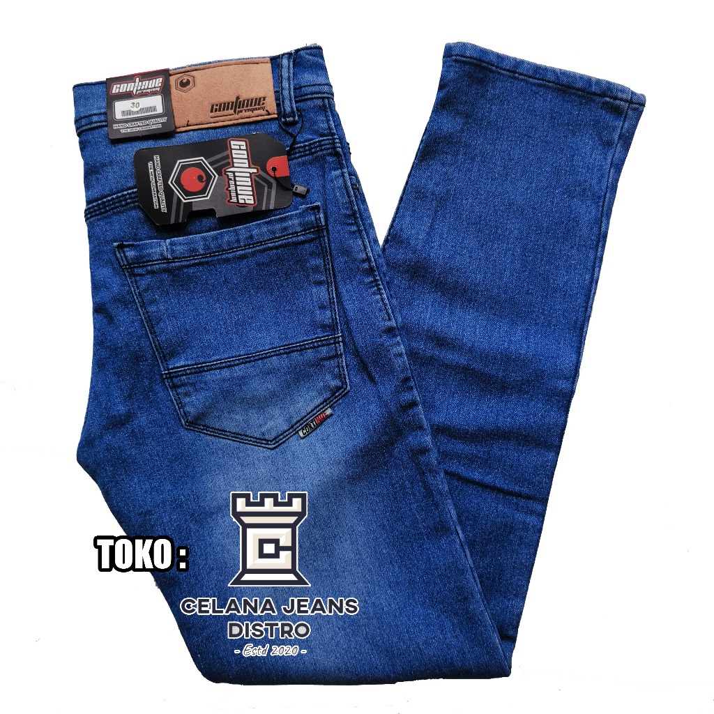 Celana Jeans Panjang Pria Biru Distro Continue