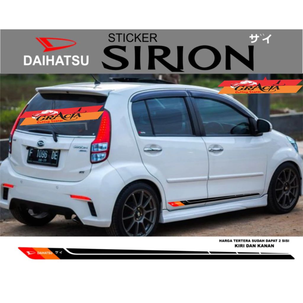 STICKER STIKER DAIHATSU SIRION AKSESORIS CUTTING STUCKER DAIHATSU SIRION STICKER PINTU SIRION