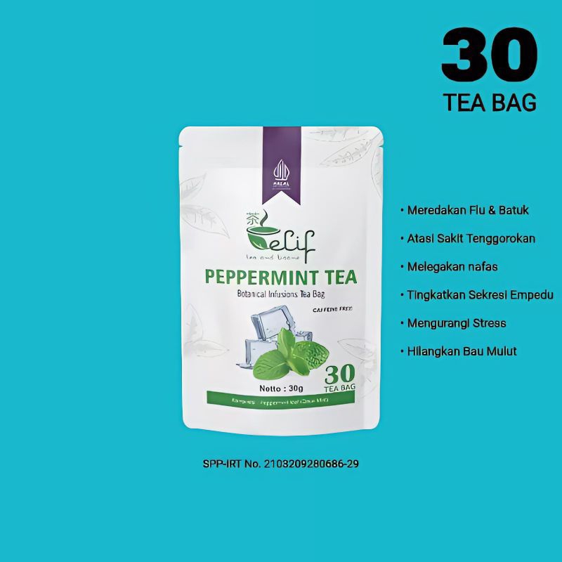 

Teh Tea Peppermint Botanical Infusion 30 Bag Obat Flu Batuk Tenggorokan Nafas Bau Mulut Stress Empedu