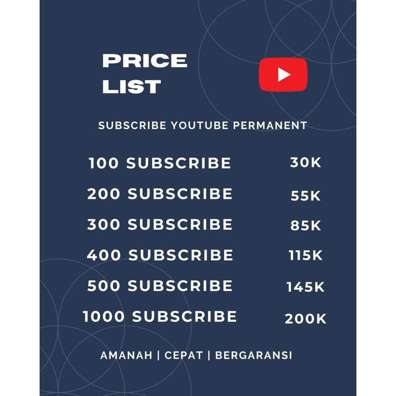 subscriber youtube real permanen