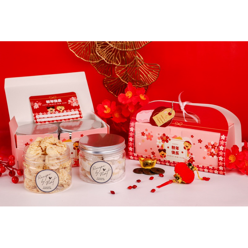 

Hampers imlek premium gift/ hampers cny isi 2 jar (400gr)