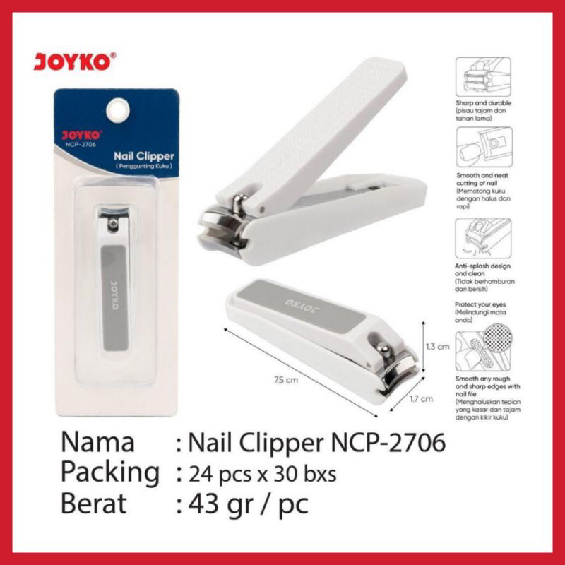 

GUNTING KUKU NAIL CLIPPER JOYKO NCP-2706