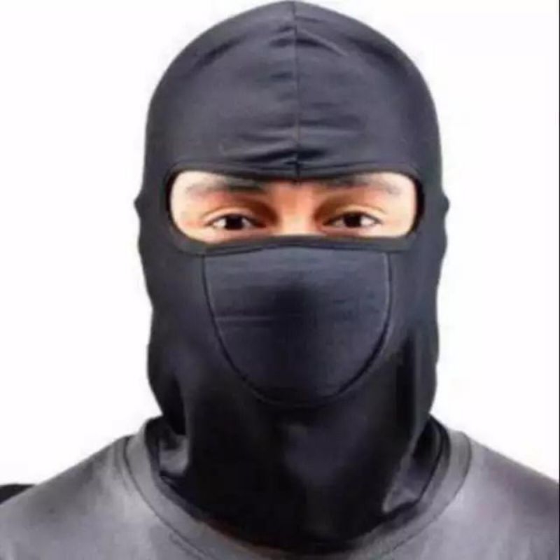 Masker Topeng Ninja hitam polos