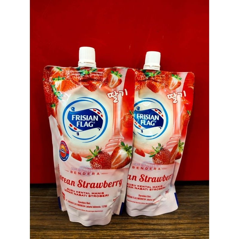 

Frisian flag kental manis Stroberi Korea pouch 260gr