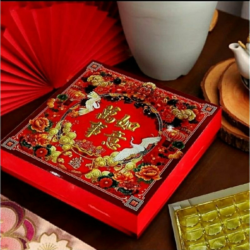 

Box Imlek Nastar Sekat Mochi Coklat 36 Hole Dus Kue Lunar Packaging CNY