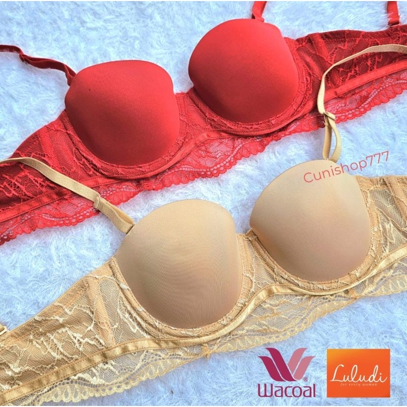 BRA LULUDI by WACOAL KEMBEN LACE RENDA BH WANITA PAKAI KAWAT BUSA TIPIS 1/2 CUP LB 4617 HALF CUP LB4