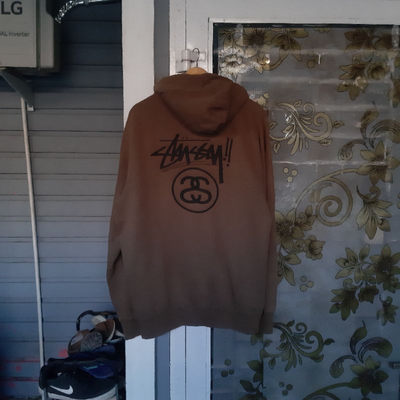 Zip Hoodie Vintage Stussy Big Logo