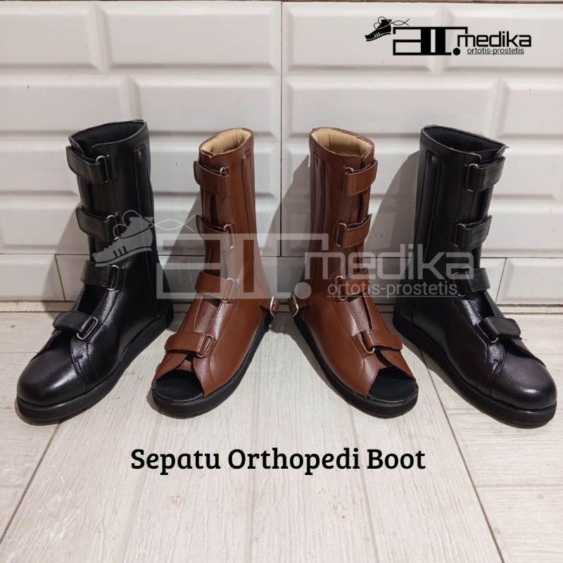 Sepatu Ortopedi Boot Koreksi Kaki Jinjit, CTEV, Flatfoot, Bengkok, Sepatu Kesehatan