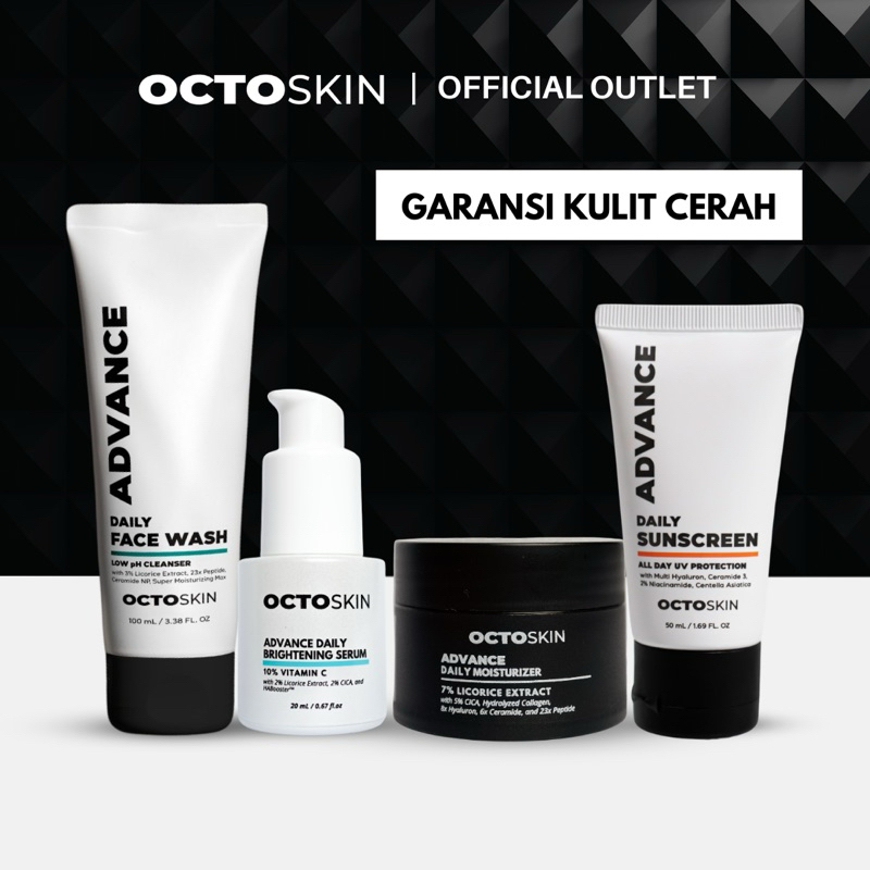 [BISA COD] Skincare Cowok Ber Garansi Octoskin Ultimate Advance Daily Brightening