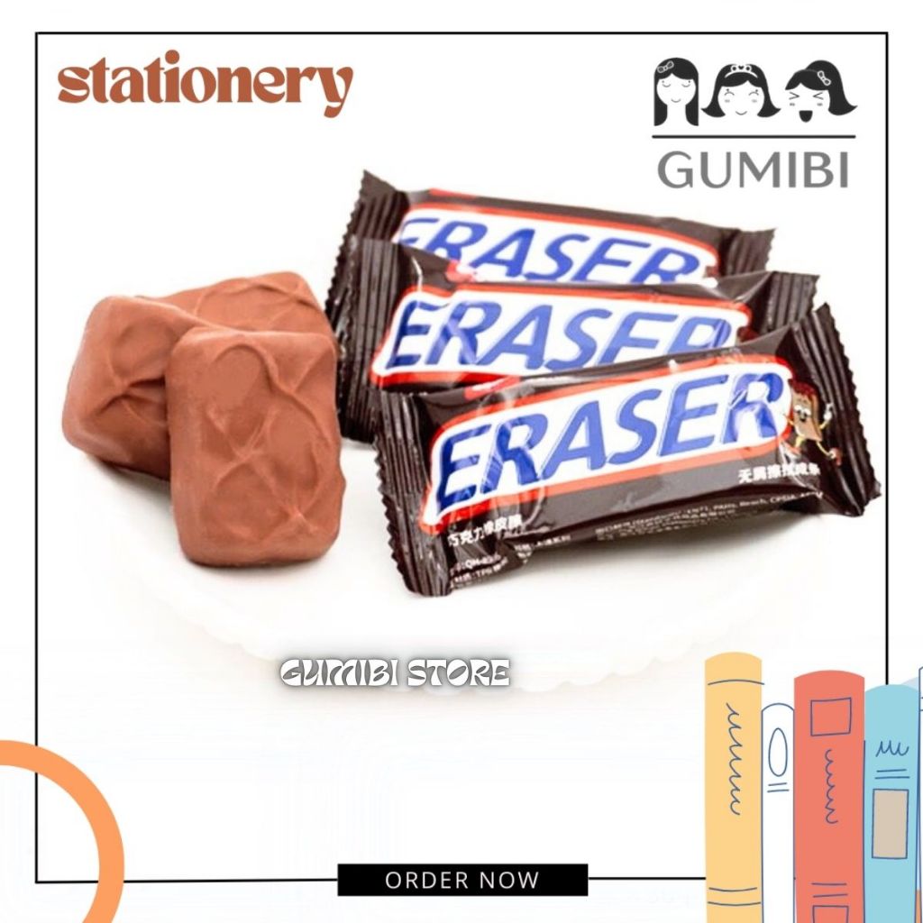 

PENGHAPUS BENTUK COKELAT CHOCOLATE ERASER STIP PENGHAPUS PENSIL BENTUK COKELAT MAKANAN LUCU TERMURAH