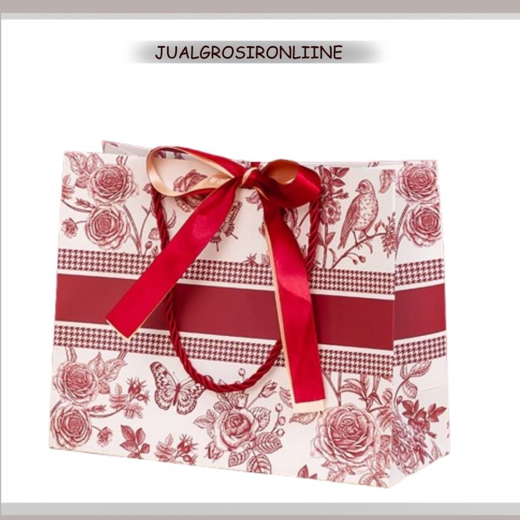 

Paper Bag Diioorr Merah Marun Premium Tas Gift Bag Sovenir