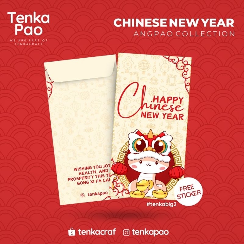

10 PCS PREMIUM LARGE ANGPAO CHINESE NEW YEAR 2025 ( Shio Ular ) / CNY 2025