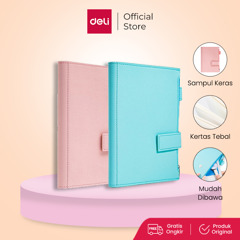 

Deli Organizing Notepad Biru/Pink, Kertas Tebal 32K 96 Halaman, Design Resleting Horizontal 22220