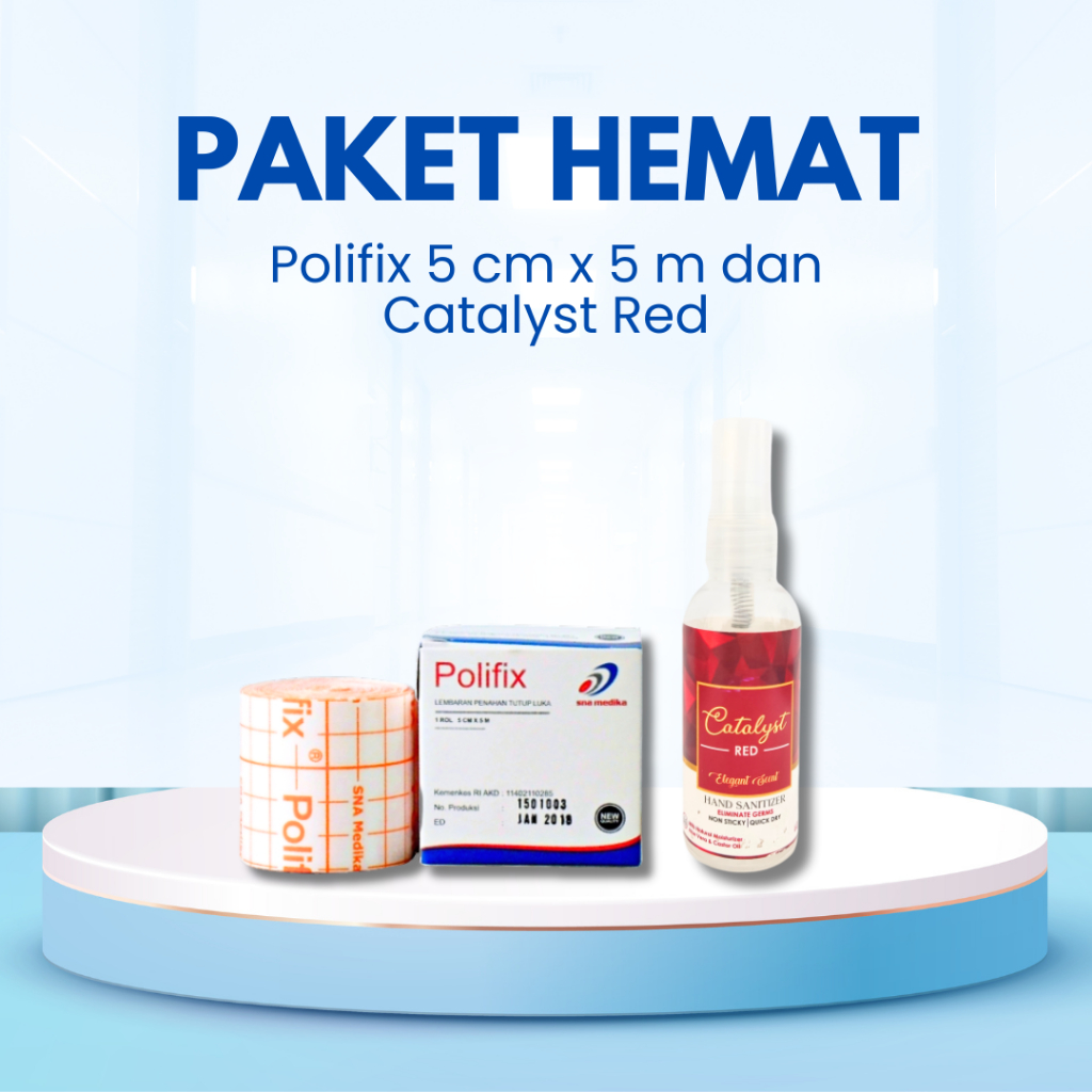 Polifix 5 cm x 5 m dan Catalyst Red 60 ml