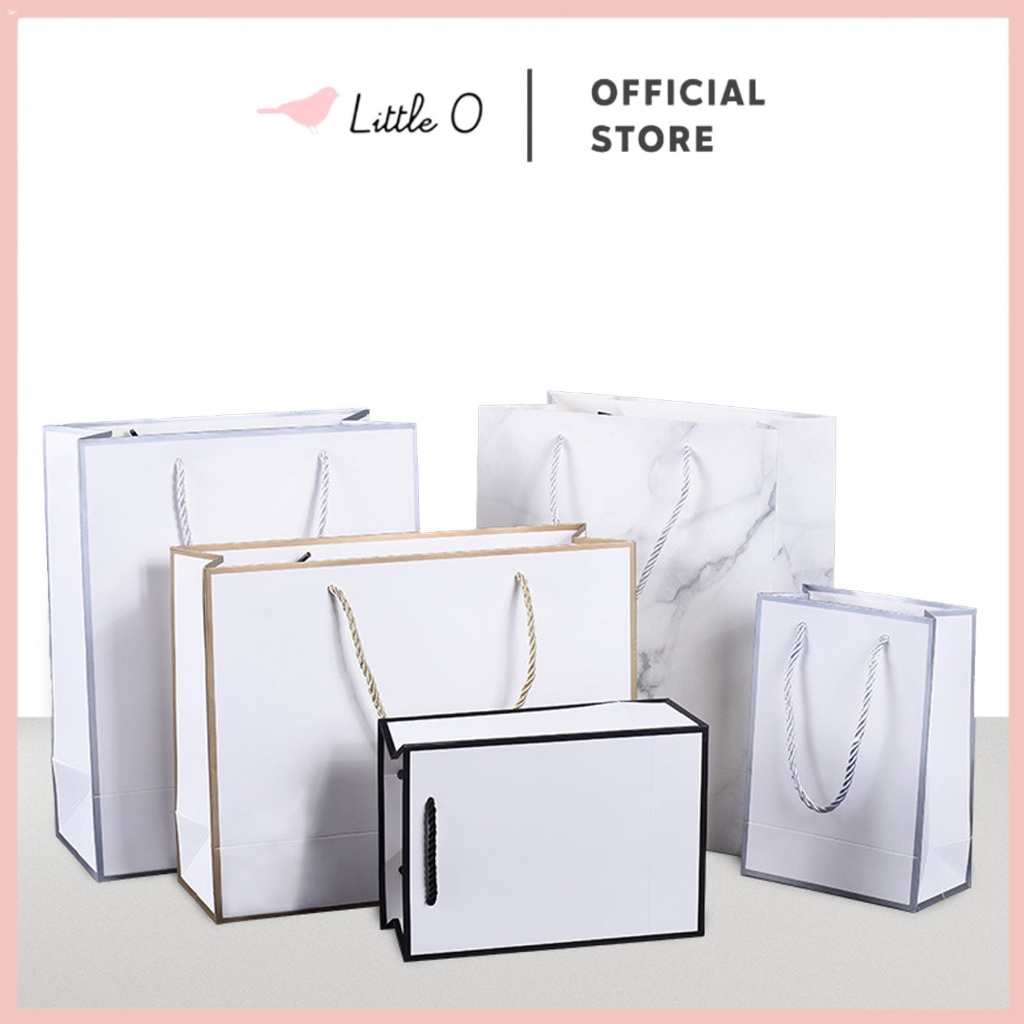 

STARS & THANKYOU Paper Bag Goodie Hampers Tas Kantong Kertas Ulang Tahun Paperbag Polos Paper Bag Simpel Elegant