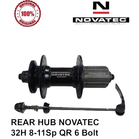 Novatec Freehub D472SBT 32 Hole Sealed Bearing Belakang Original / Hub Belakang Sepeda  QR 8-11 Spee