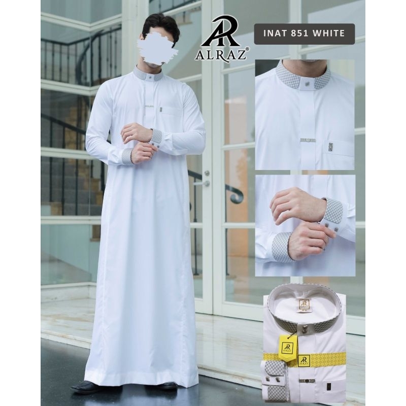 JUBAH ALRAZ DESAIN INAT LENGAN PANJANG MANSET ZIPPER