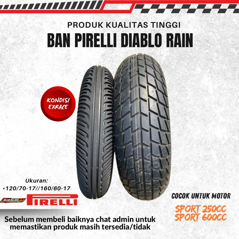 Ban Motor Moge ZX25R,Er6n,MT25 Pirelli Diablo Rain 120/70-17// 160/60-17