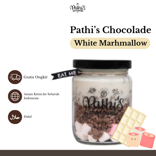 

WHITE MARSHMALLOW - Pathis Chocolade Snack Cemilan Jajan Choco Jar Coklat Crunchy Hampers