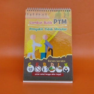 Lembar Balik Edukasi PTM - Penyakit Tidak Menular - Lembar Balik Kesehatan. Cegah PTM dengan CERDI