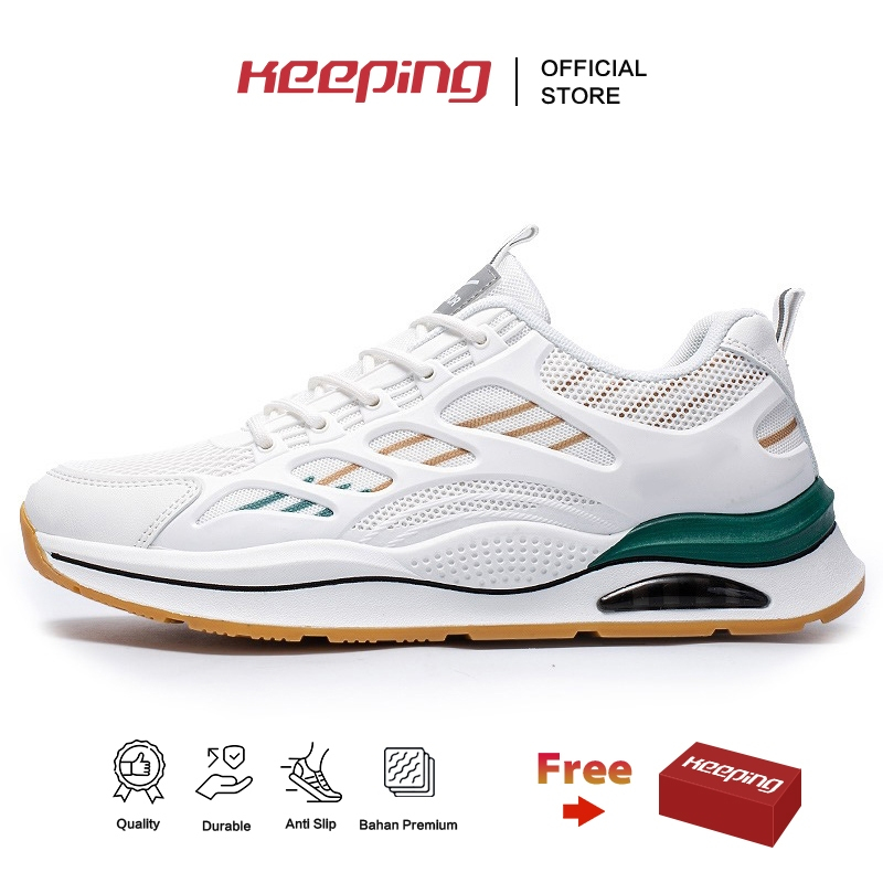 TERLARIS Keeping Sepatu Sneakers Pria Sepatu pria Putih Kets Sepatu Olahraga Cowok Jogging Sport