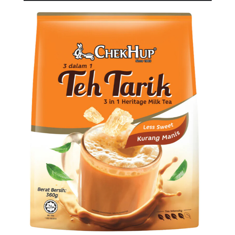 

Chek Hup "12 SACHET" Teh Tarik Malaysia 3in1 Rich Creamy / Chek Hup Teh Tarik Malaysia 3in1 Less Sugar (Kurang Manis/Rendah Gula) EXP 2026