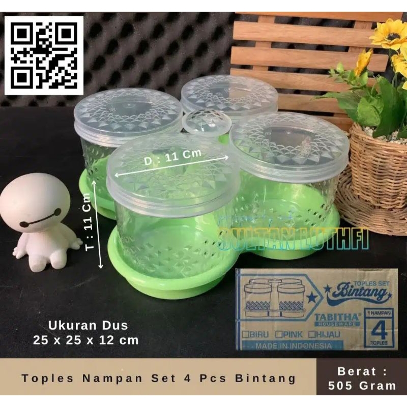 Toples Nampan 4 set. Toples Bintang