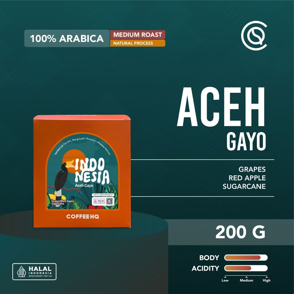 

COFFEEHQ ACEH Gayo Bunge Mala Natural 200gr