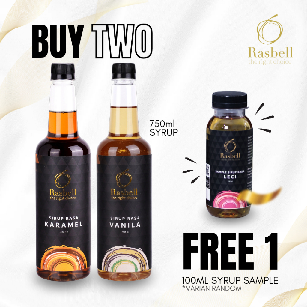 

Sirup Rasbell All Variant 750ml - Karamel Vanila Hazelnut Leci Pandan Royal Molasses Strawberry