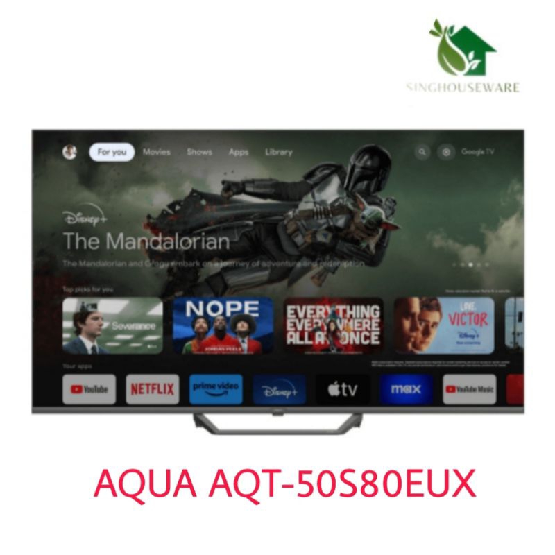 Aqua TV QLED 50"  (Google TV) AQT-50S80EUX