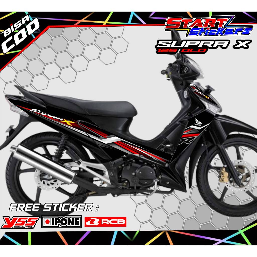 STRIPING VARIASI HONDA SUPRA X 125 OLD / STICKER LIST VARIASI MOTOR SUPRA X 125 OLD