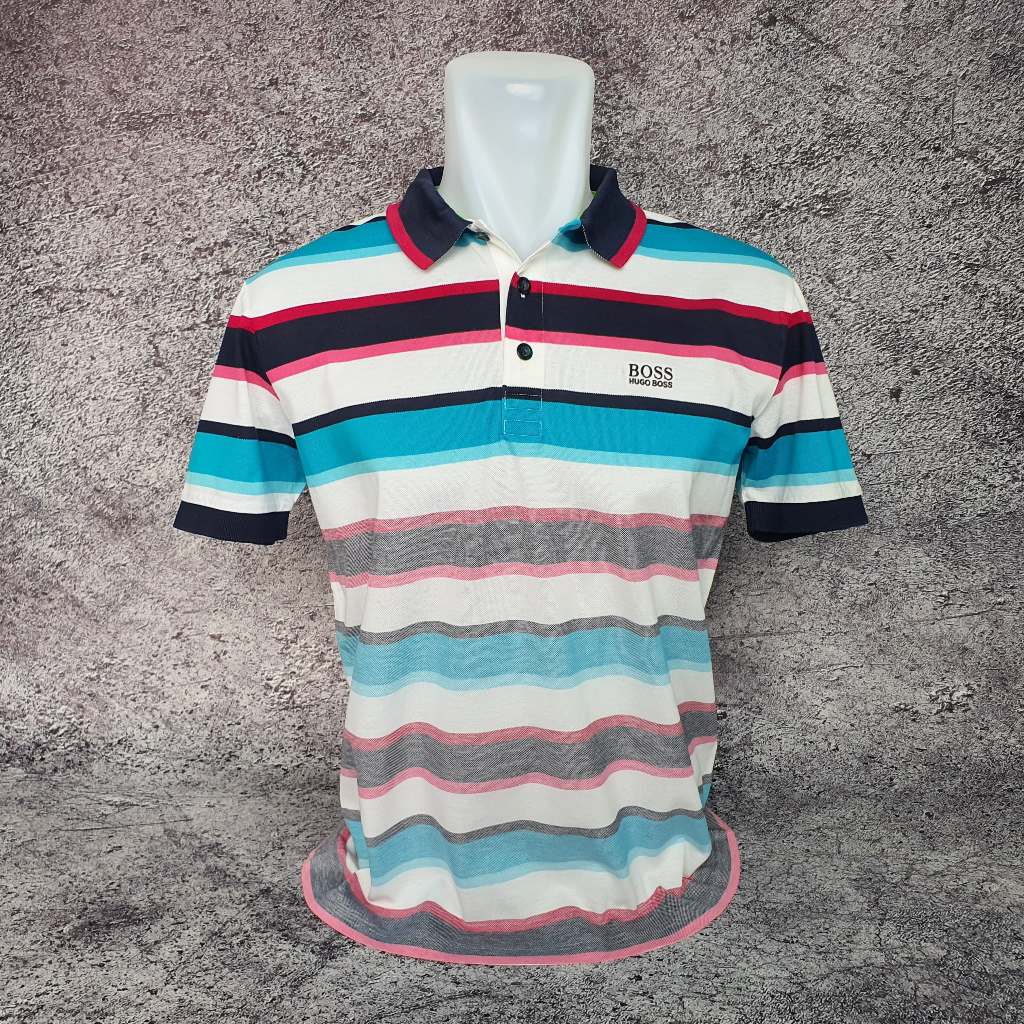 Baju Kaos Polo HUGO BOSS - Size S sd M / Lebar 52 cm - Original - Second