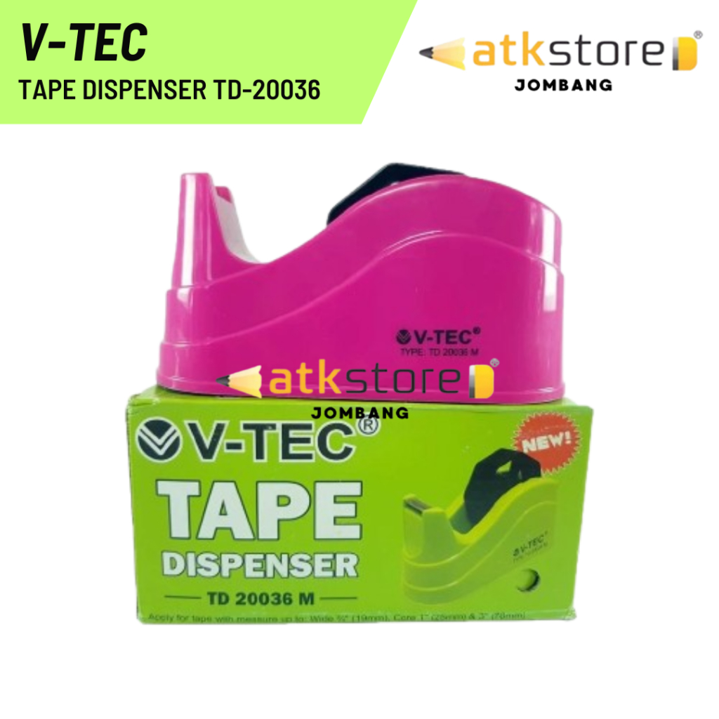 

V-TEC Tape Dispenser TD-20036 Tempat Solatip Isolasi TD-20036 Tempat Isolasi Besar