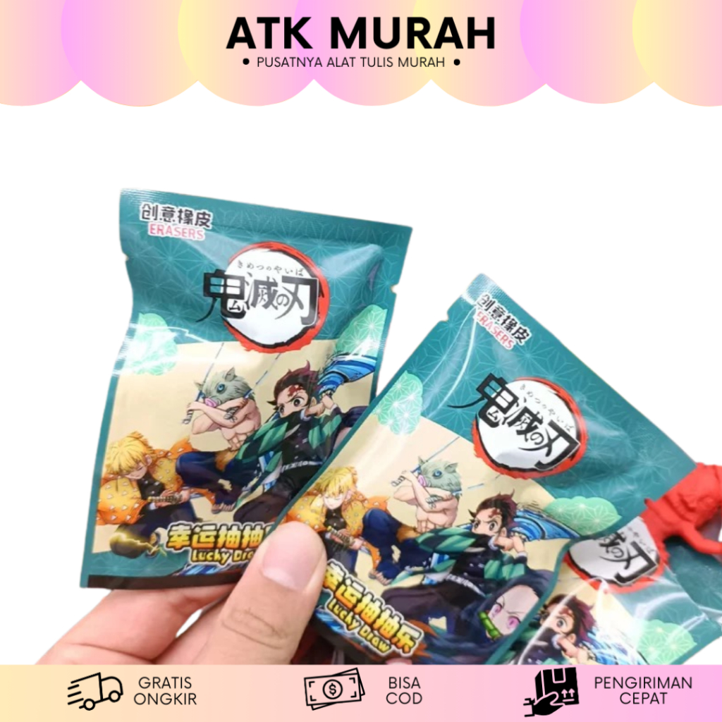 

PENGHAPUS PLASTIC BAG DEMON SLAYER PENCIL ERASER LUCU ALAT TULIS SEKOLAH UNIK MURAH TERJANGKAU
