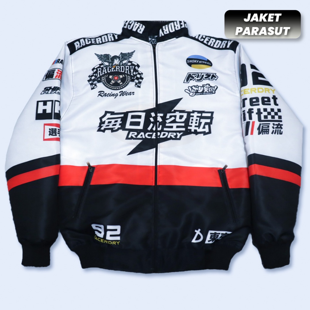 Jaket Motor Taslan Parasut Anti Air Pria Wanita Jaket Racing
