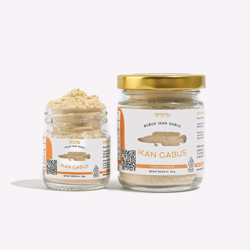 

Crystal of the Sea - Gabus Food Powder 20g/Bubuk Ikan Gabus / Kaldu MPASI / Tinggi Albumin