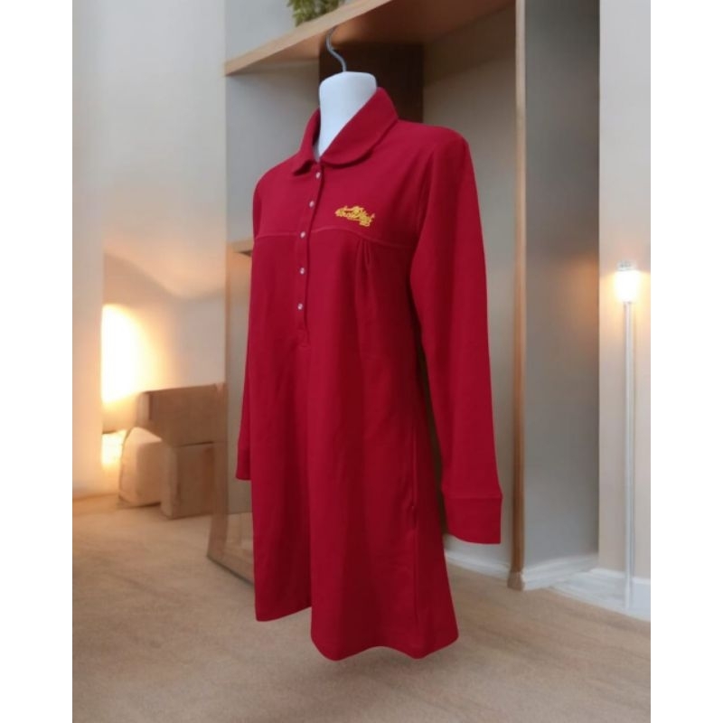 Tunik Polos Uncle West / Tunik Kerut Uncle West / Khusus Warna Merah Cabe
