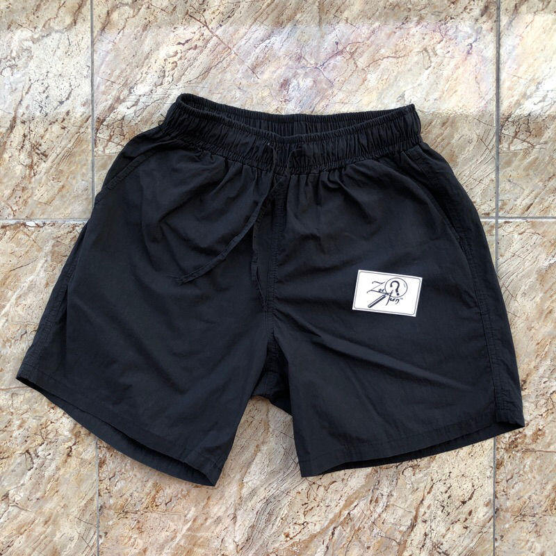 CELANA PENDEK ECRU STANDARD CANVAS RILEKS HITAM